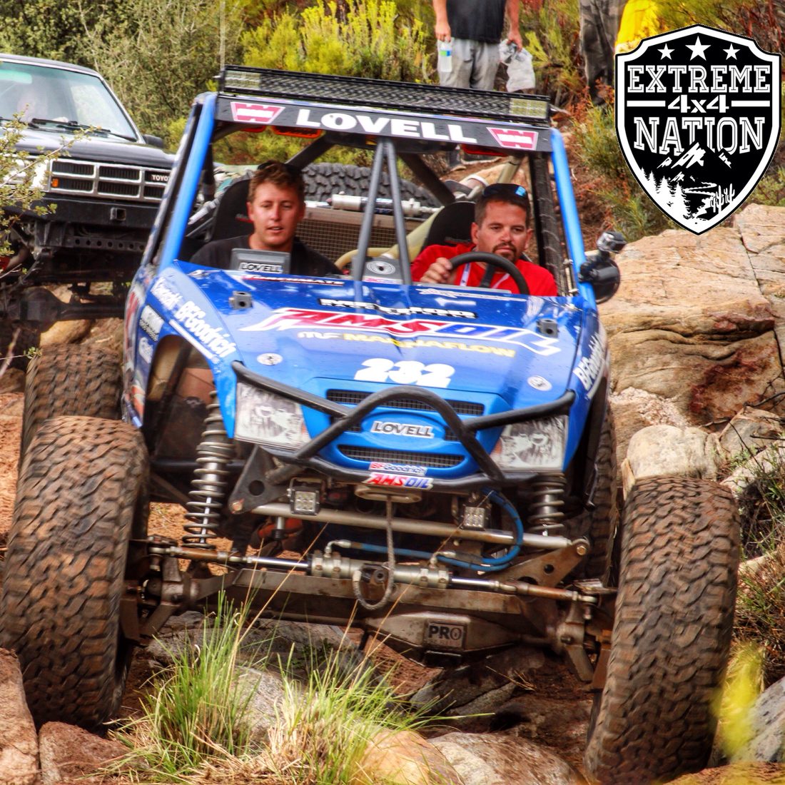 Casey Currie and Brad Lovell showing us how the BFG KO2 tires performed in the rock course